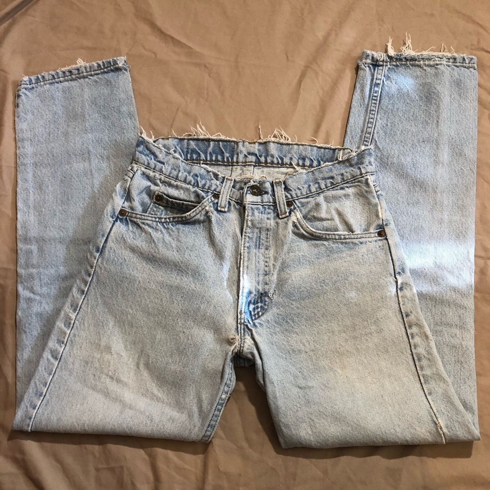 Vintage Levi jeans orange tan